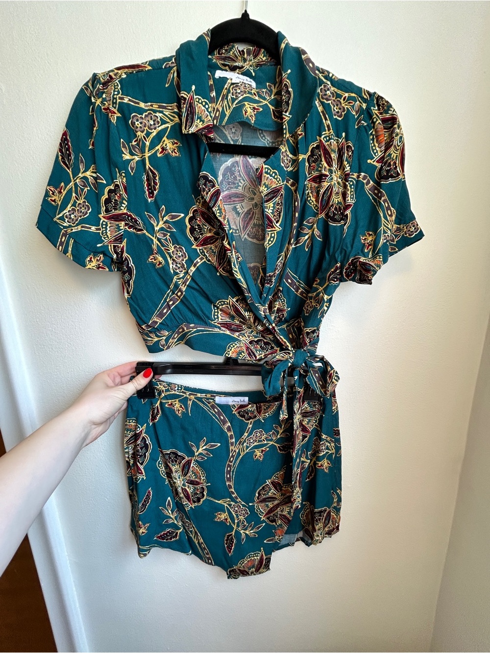 Honey Belle Teal Paisley Matching Set
